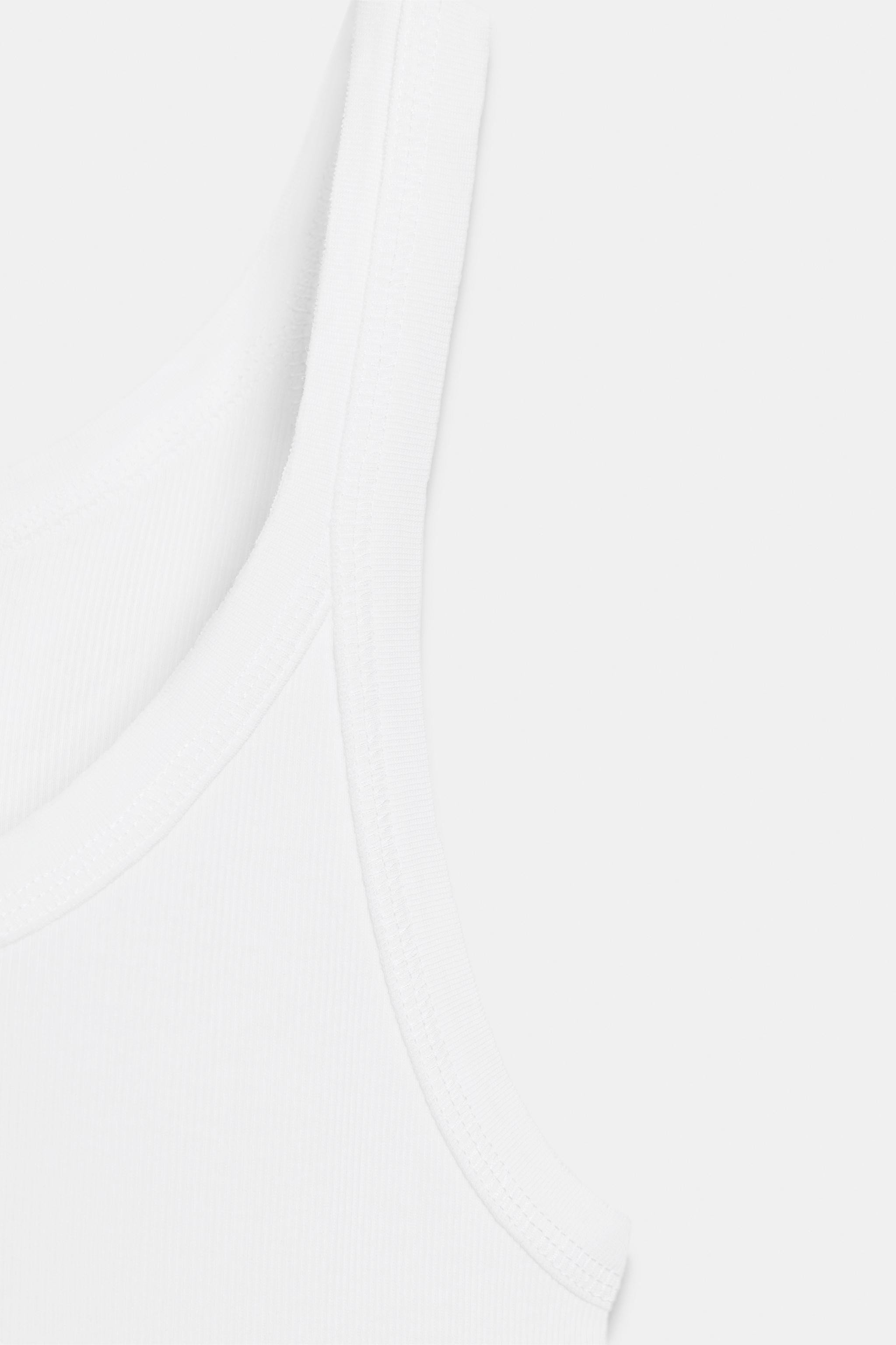RIBBED COTTON VEST TOP | Zara US
