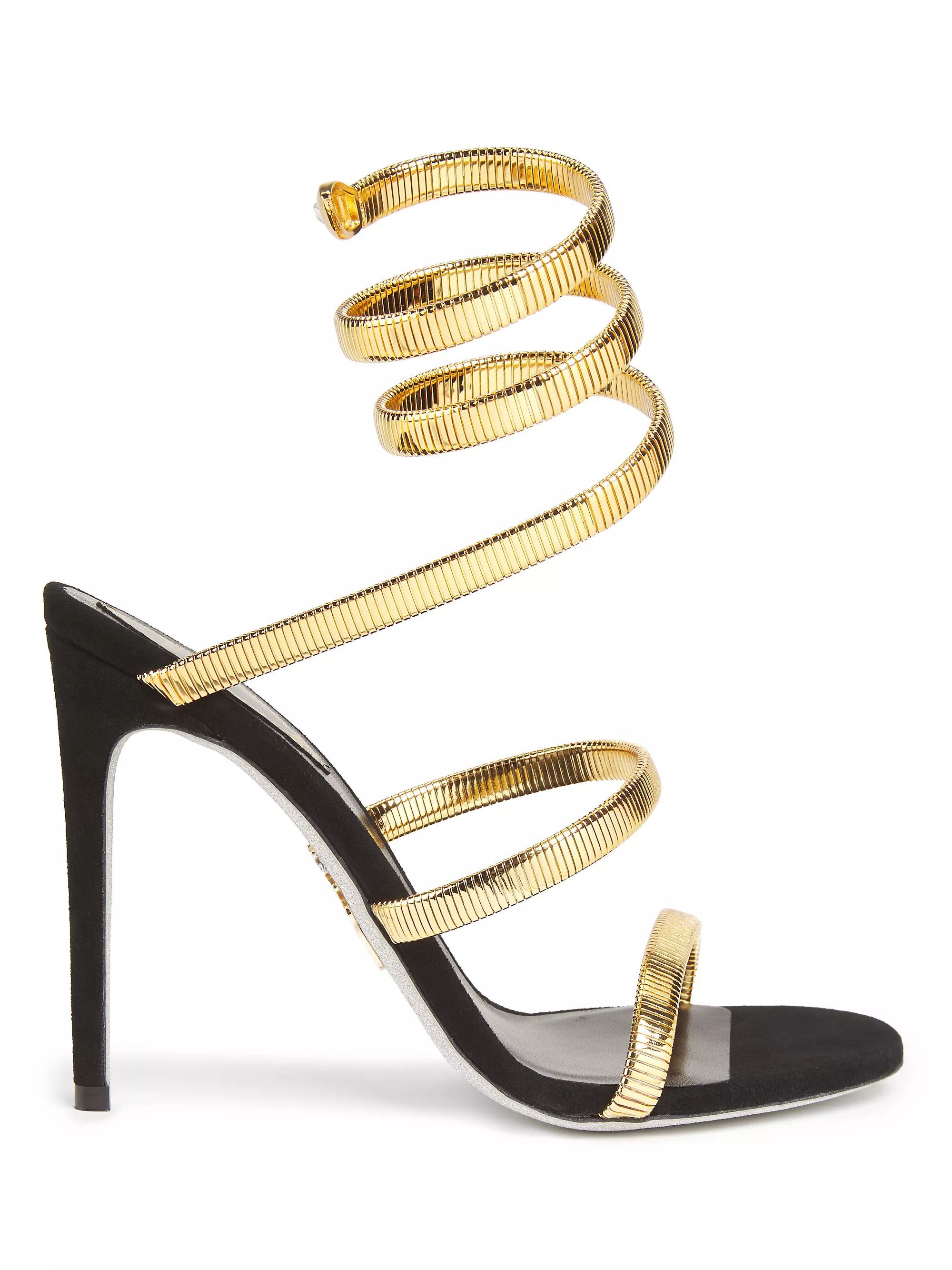 100MM Metallic Suede Sandals | Saks Fifth Avenue