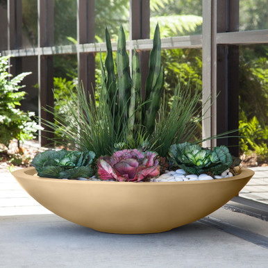 Modern Low Bowl Planters | Hooks and Lattice