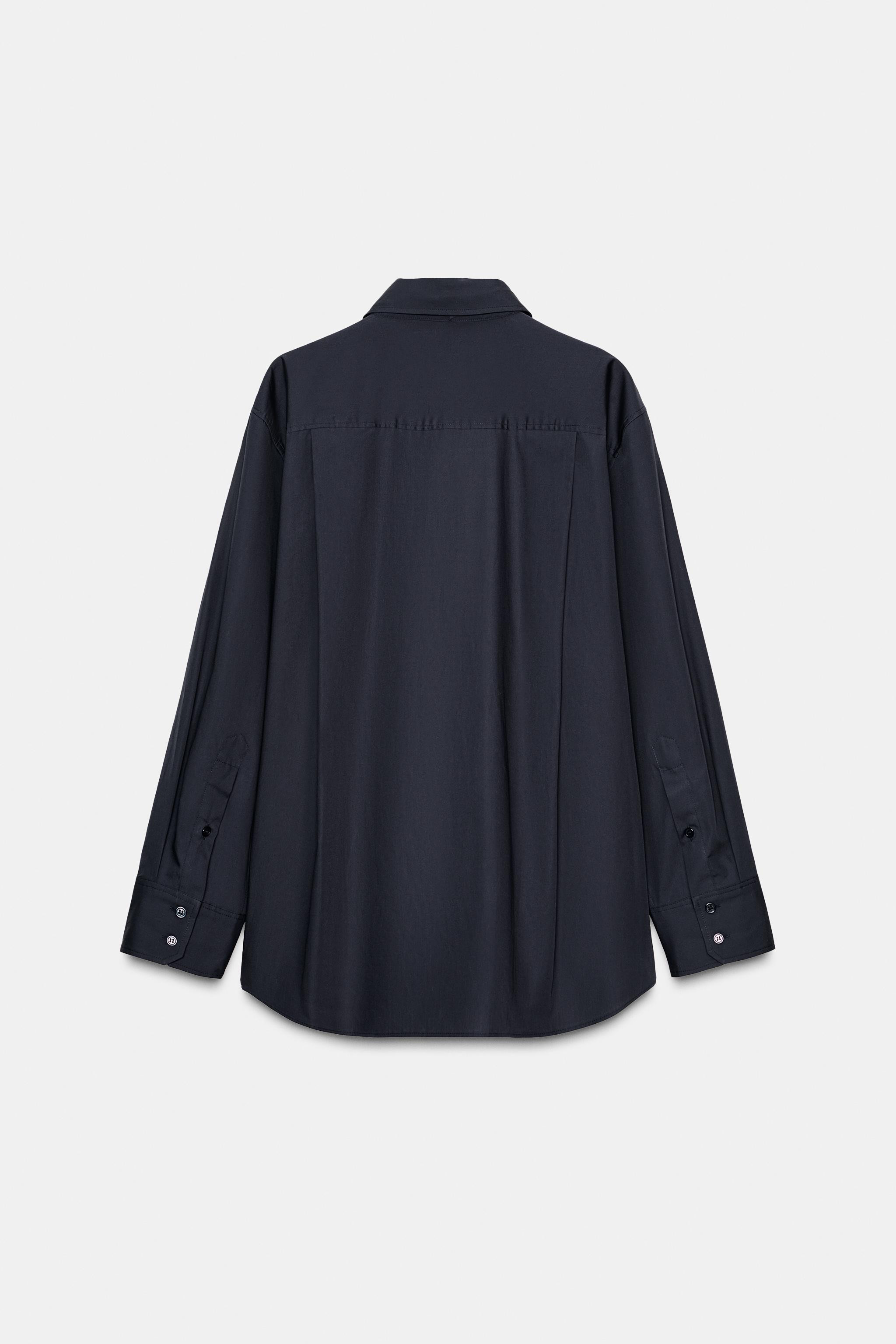 ZW COLLECTION POPLIN TIE SHIRT | Zara US