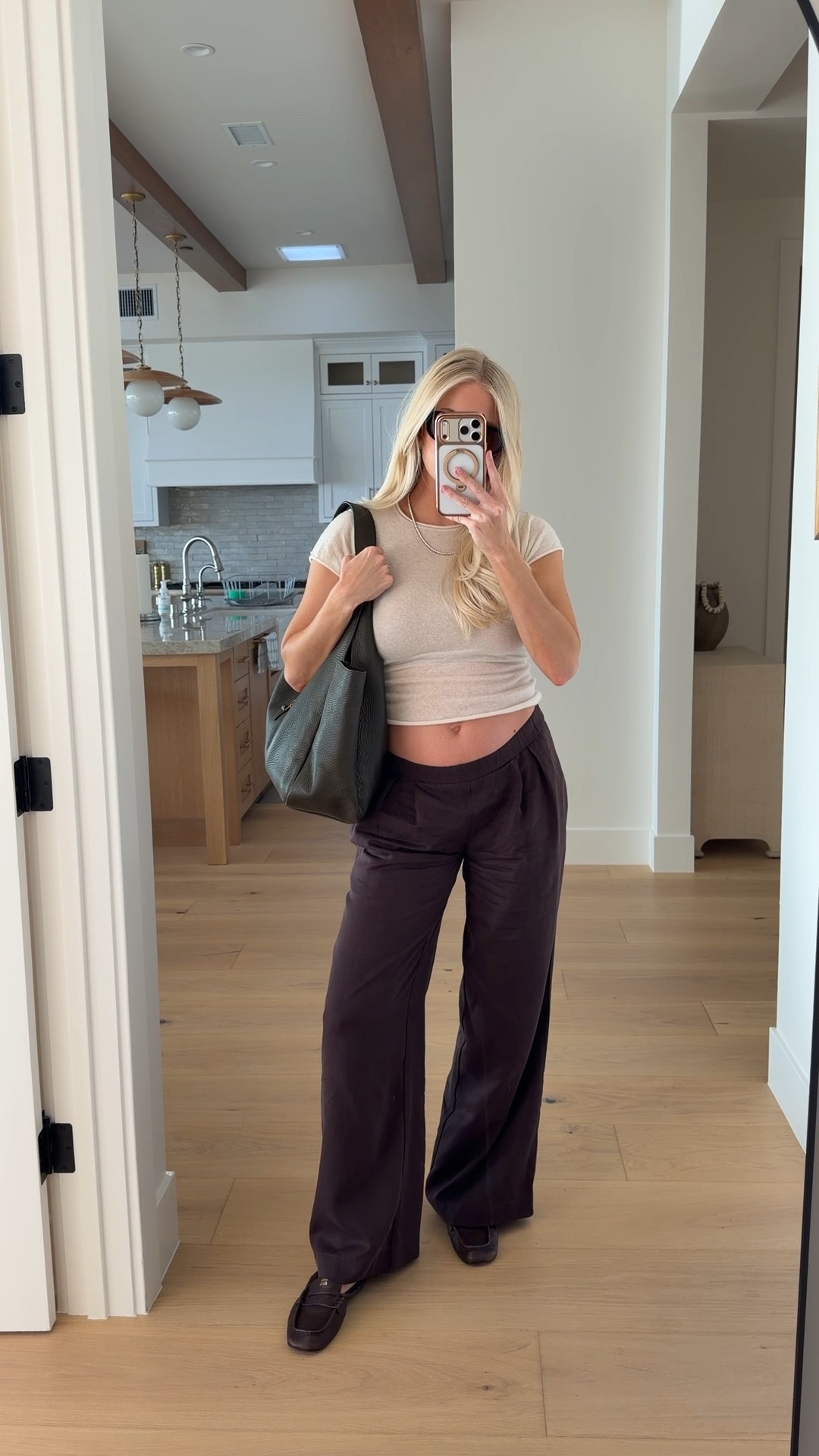 Med in tee, small in pants, true size in shoes   liner: tan, gloss: sweet mouth, code: KPGS20! for tennis necklace! #kathleenpost

Casual lunch outfit, errands outfit, casual chic, bump friendly, maternity outfit 



#LTKootd #LTKBump #LTKSeasonal