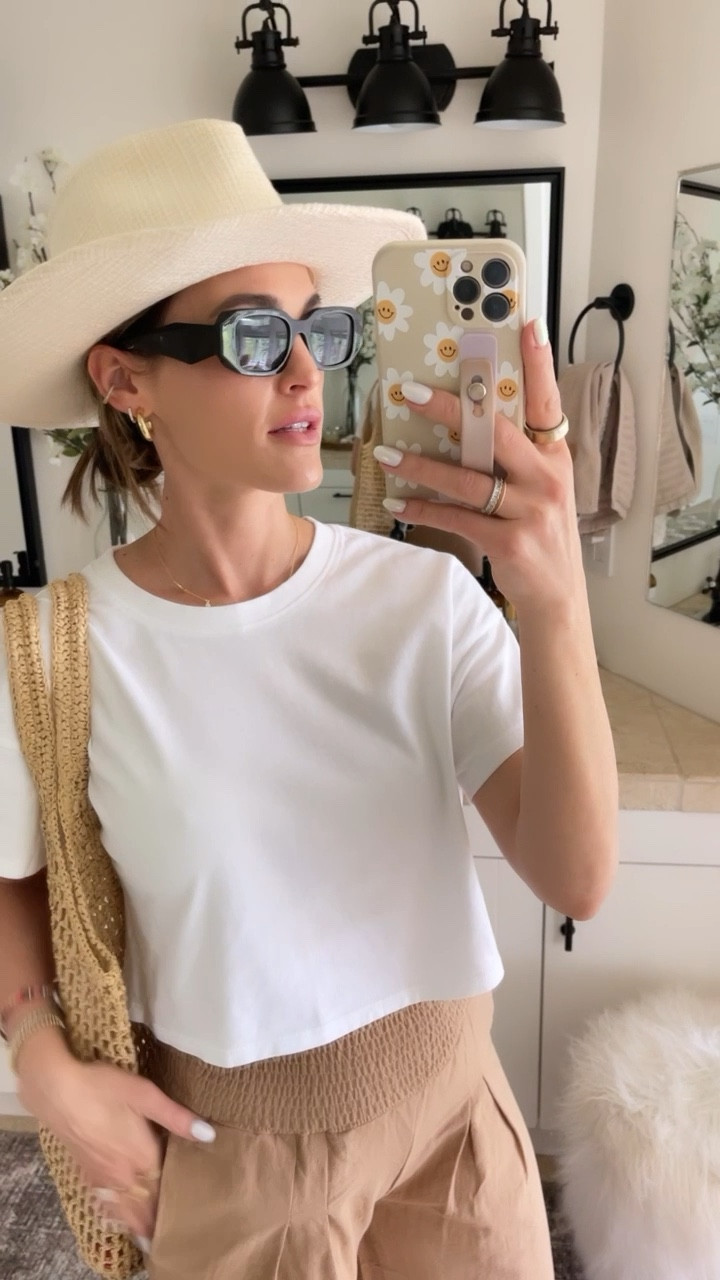 FASHION \ summer basics☀️ wearing a small in the top and bottom.

Mom fit
Linen pants
Amazon 
Outfit
Cowboy hat 

#LTKunder50 #LTKstyletip #LTKSeasonal