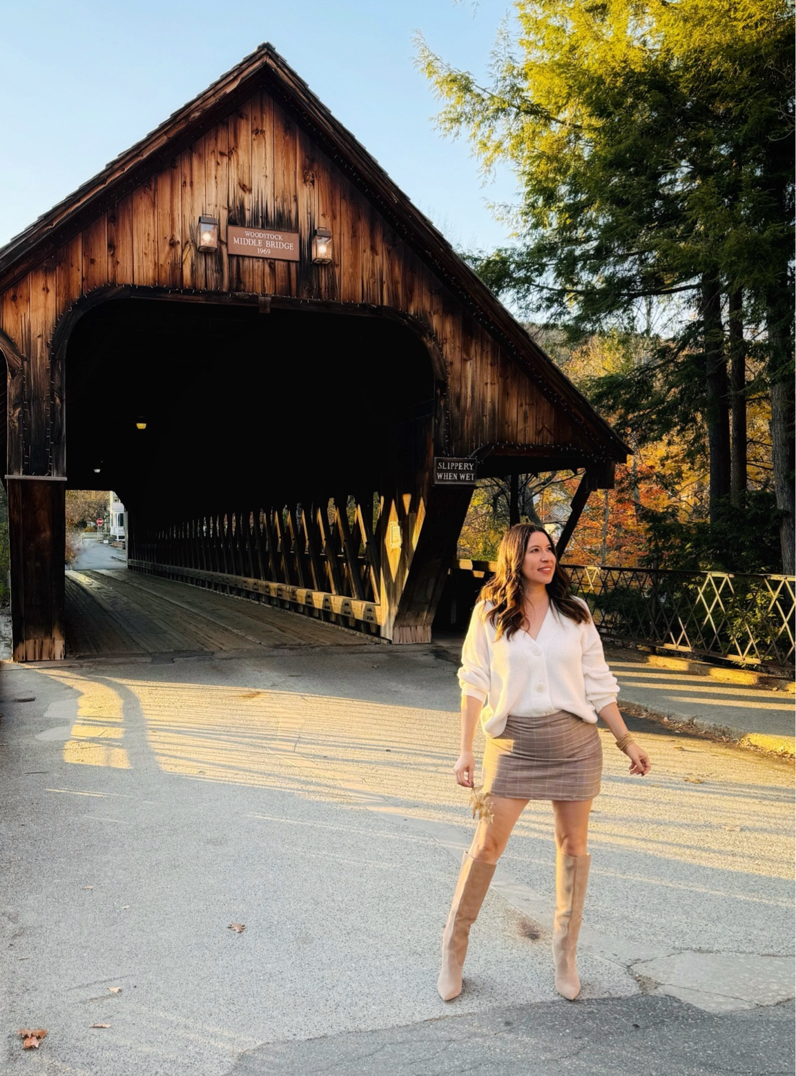 I loved pairing a cream cardigan with this  plaid mini skirt. These boots are my favorite! Super versatile and comfortable!

#LTKStyleTip #LTKMidsize #LTKSaleAlert