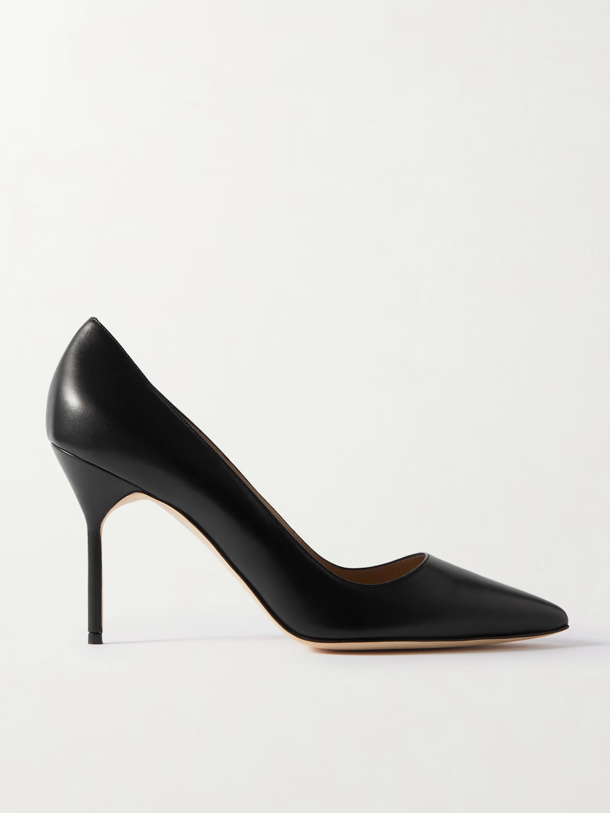 Manolo Blahnik - Bb 90 Leather Pumps - Black | NET-A-PORTER (US)