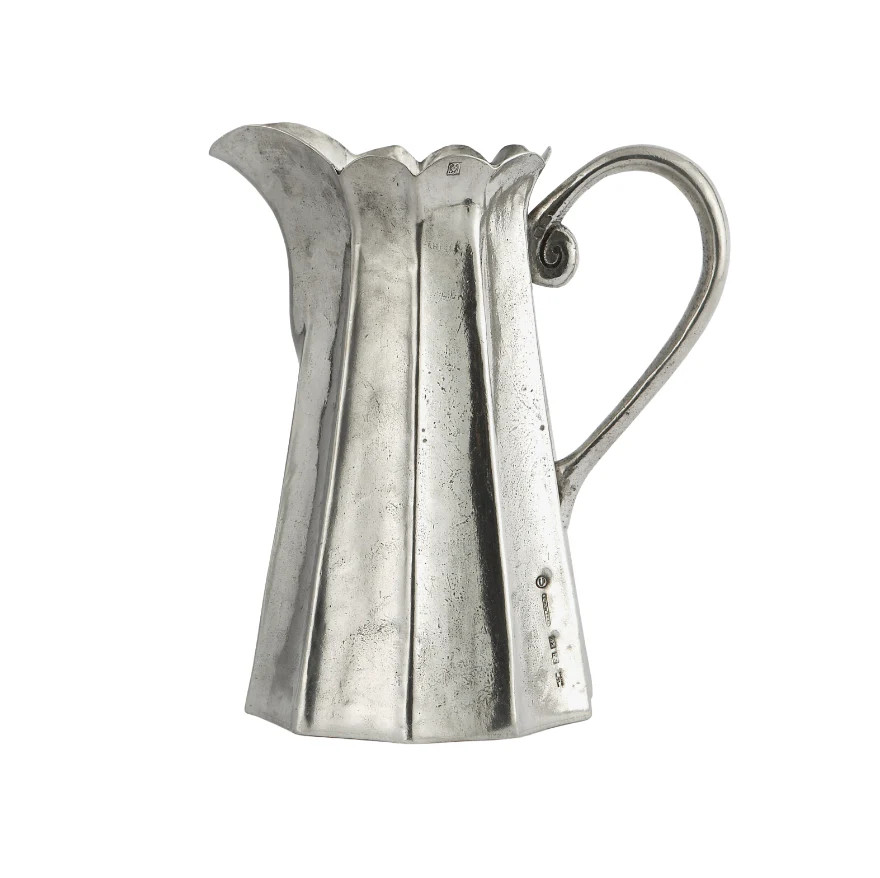 Pewter Tall Scalloped Pitcher | Noel Pittman