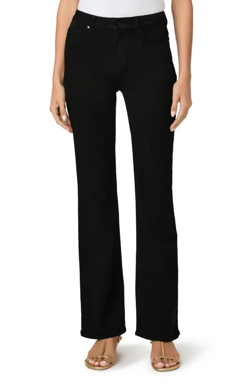 PAIGE Laurel Canyon High Waist Bootcut Jeans in Black Shadow at Nordstrom, Size 25 | Nordstrom