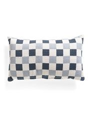 14x24 Outdoor Handwoven Checkered Pillow | Marshalls