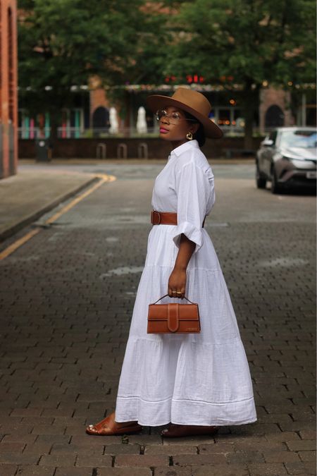 A tourist feeling in this look 🤍🕊️- A breezy white maxi dress x tan accessories for a chilled summer day out

#LTKunder100
