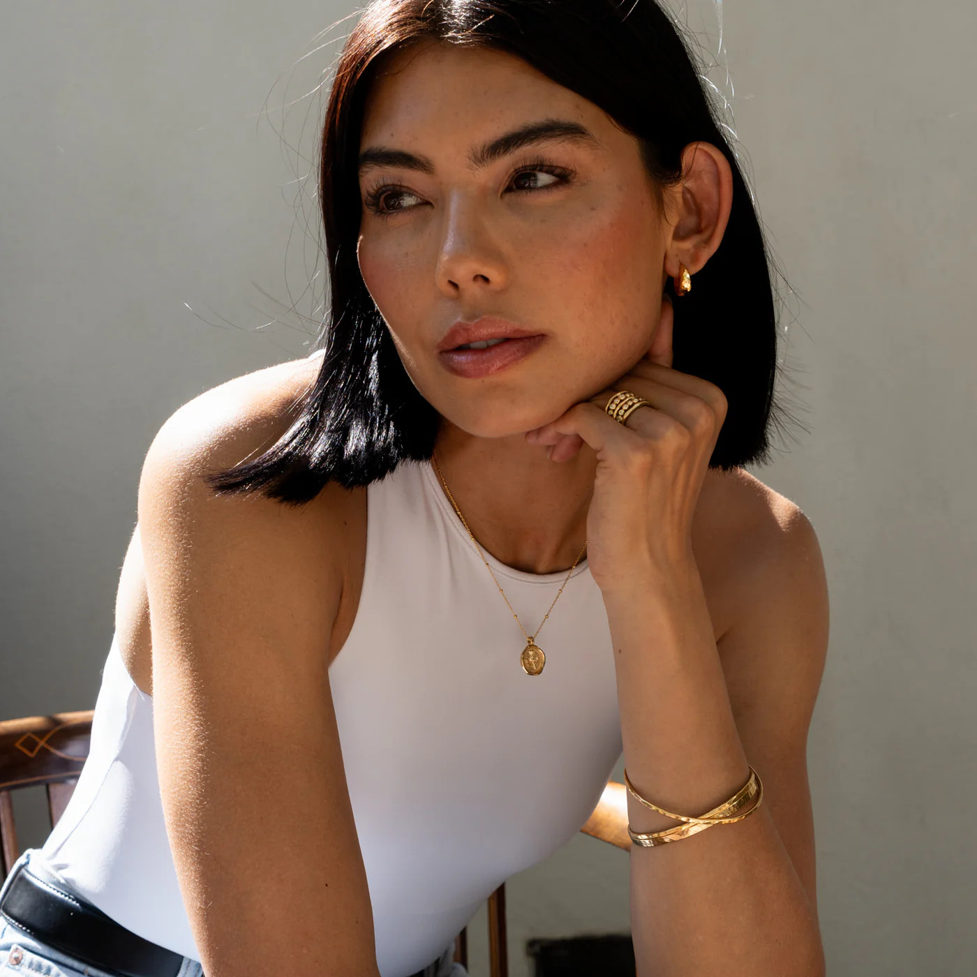 Chunky Tapered Nomad Hoops | Dower & Hall