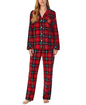 Lauren Ralph Lauren Women's Microfleece Plaid Packaged Pajamas Set & Reviews - All Pajamas, Robes... | Macys (US)
