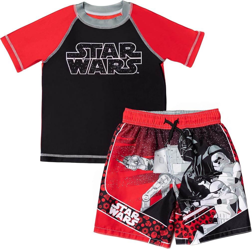 STAR WARS Stormtrooper Raglan Swim Rash Guard Swim Trunks | Amazon (US)