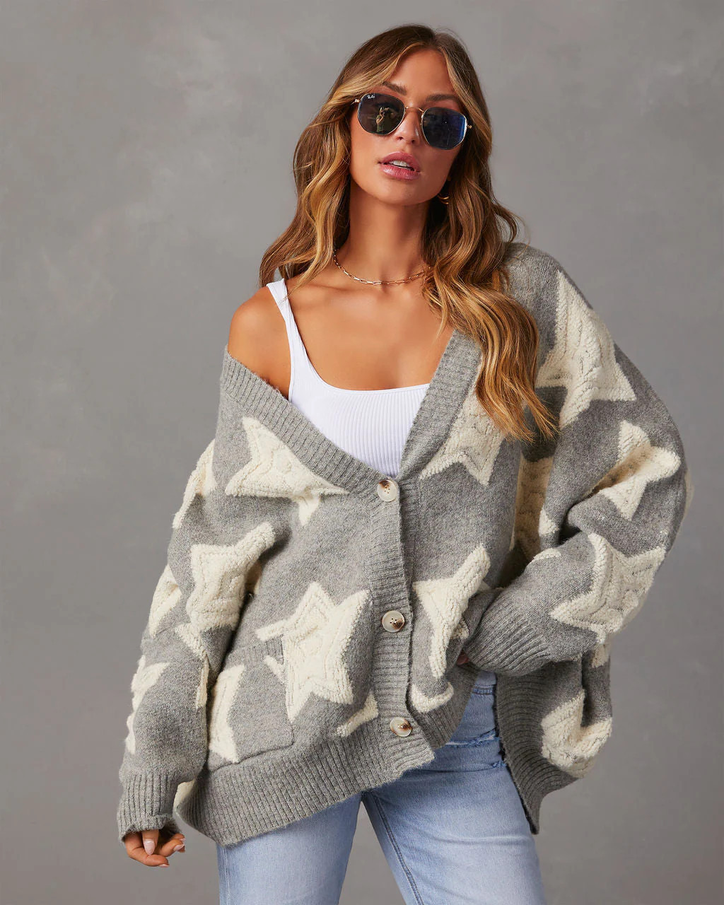 Chasing The Stars Pocketed Oversized Cardigan | VICI