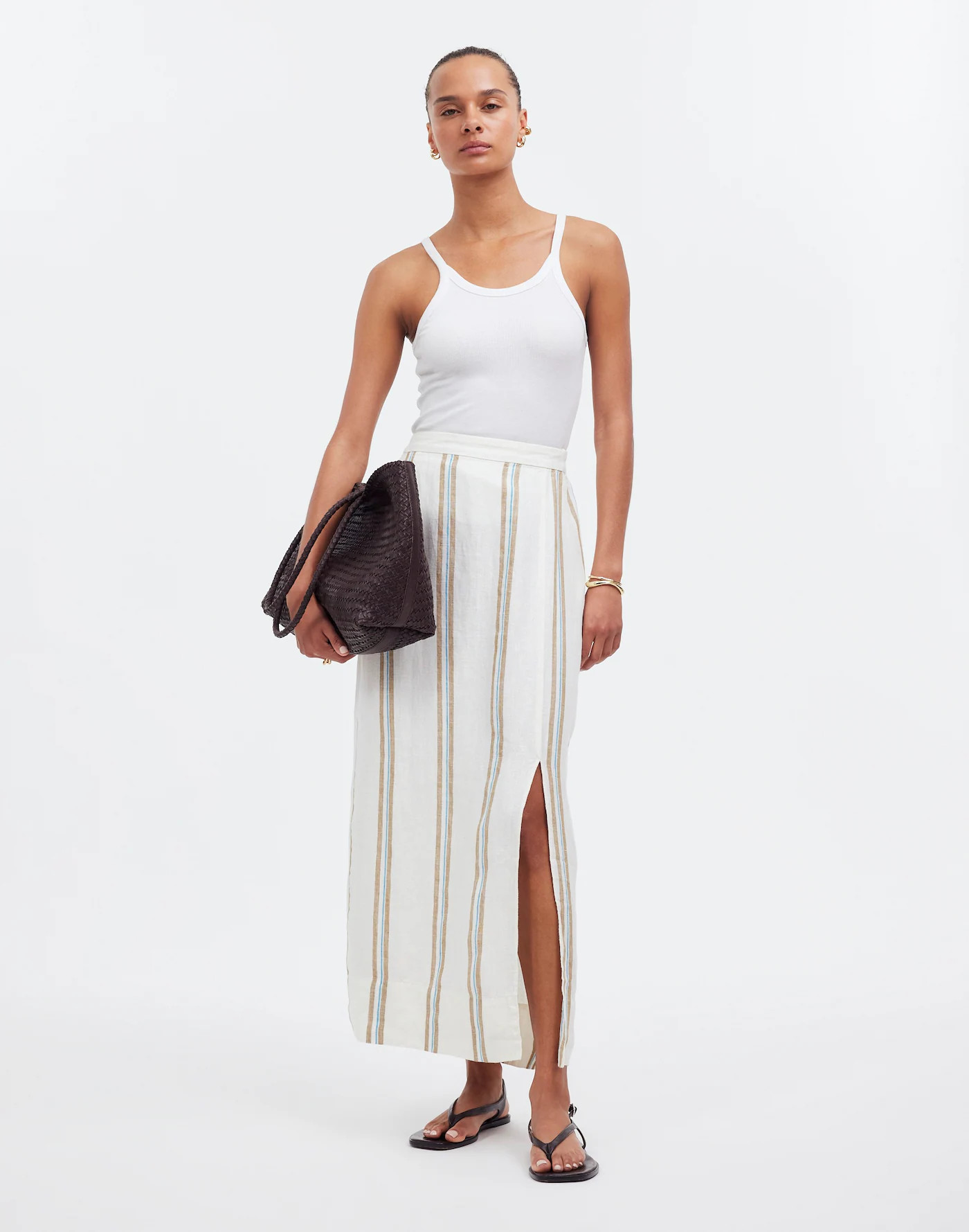 Column Maxi Skirt in 100% Linen | Madewell