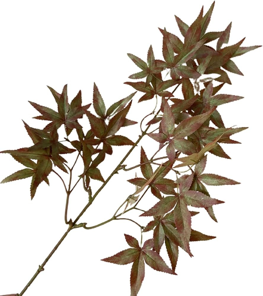Artificial Maple Leaves Branches Fake Fall Leaves Stems Artificial Maple Leaf Faux Silk Flower Ho... | Amazon (US)