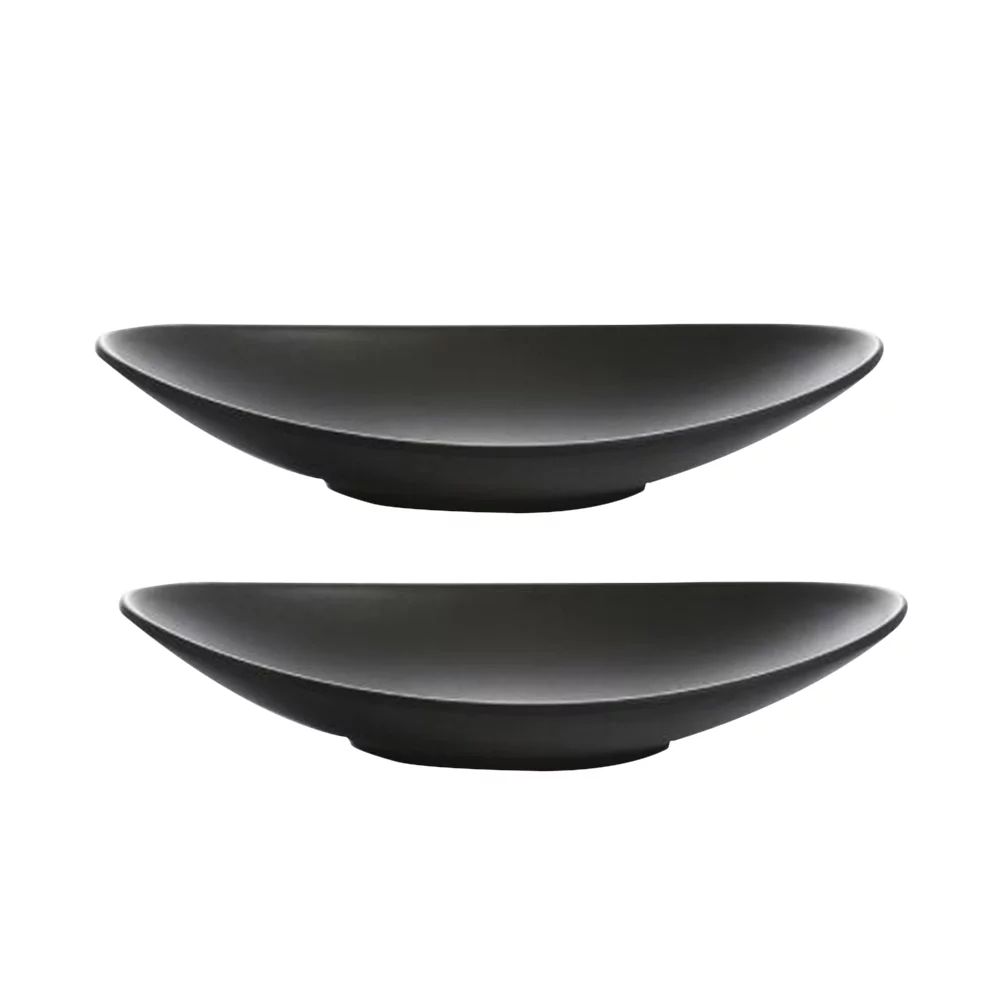 Plates Sushi Serving Black Plate Dessert Melamineparty Appetizer Reusable Platters Salad Round La... | Walmart (US)