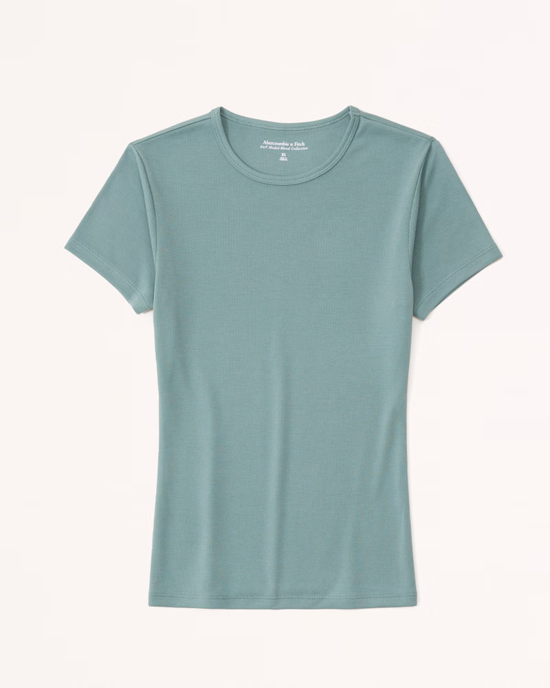 Women's Sandwash Rib Tuckable Baby Tee | Women's Tops | Abercrombie.com | Abercrombie & Fitch (US)