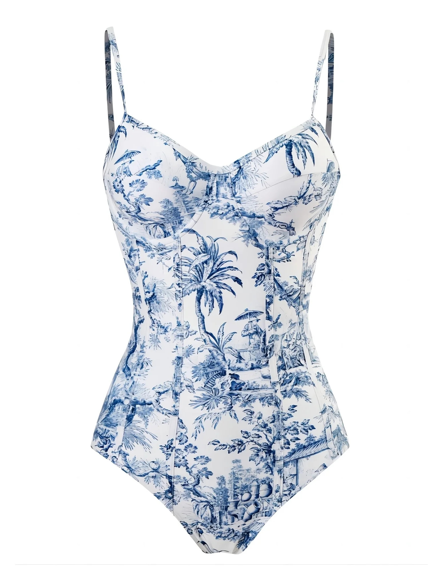 Women's Two Piece Swimsuit Floral Print One Piece Bathing Suit with Wrap Cover Up Skirt; Stylish ... | Walmart (US)