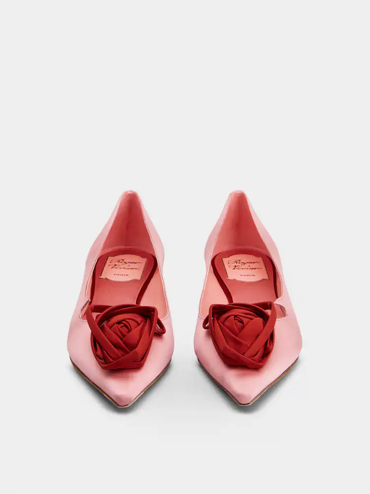 Rose Vivier Ballerinas in satin | Roger Viver US