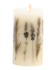 6.5in Rosemary Thyme And Lavender Moving Flame Led Pillar Candle | Candles | Marshalls | Marshalls