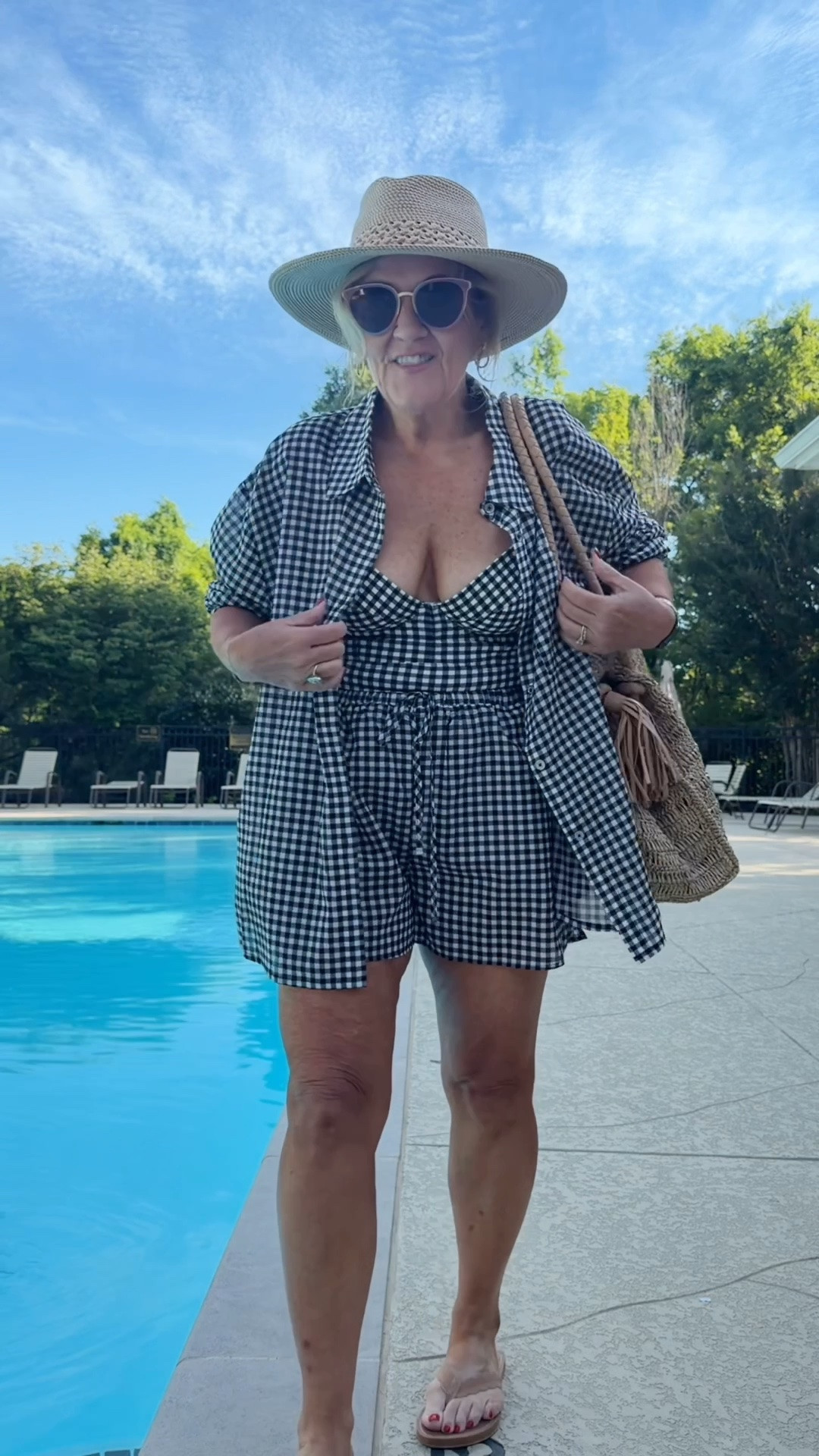 Resort wear that makes getting dressed easy! I love this coordinating Michael Kors gingham set with the matching cover-up, it looks polished, feels comfortable, and gives you the confidence to enjoy every vacation moment. You'll also find beautiful options from Kate Spade and Vince Camuto if you're shopping for a flattering swim collection this season.

💡 LTK MADE EASY
❤️ Heart = Support my posts!
🔖 Save = Get sale & restock alerts
📋 Lists = Keep favorites organized
📲 Share = Send lists and products to a friend. Hello, Christmas List!
💬 Comment = Ask me anything about sizing or fit. :-)

#LTKootd #LTKOver40 #LTKSwim