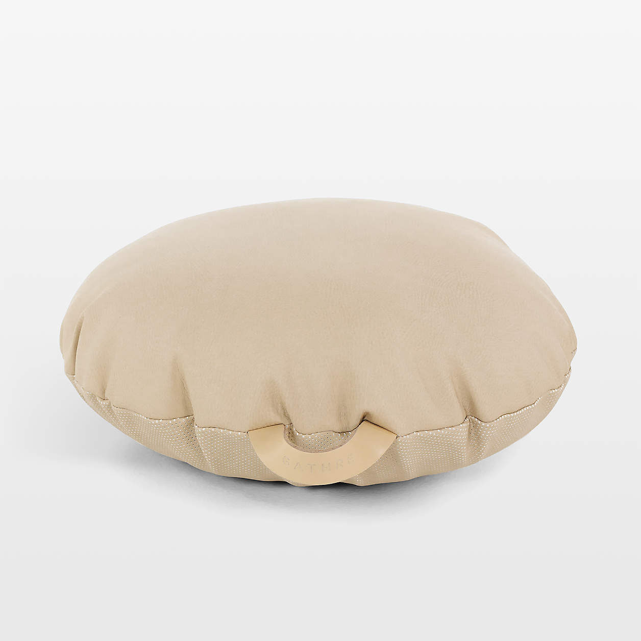 Gathre Millet Tan Mini Round Kids Floor Cushion + Reviews | Crate & Kids | Crate & Barrel