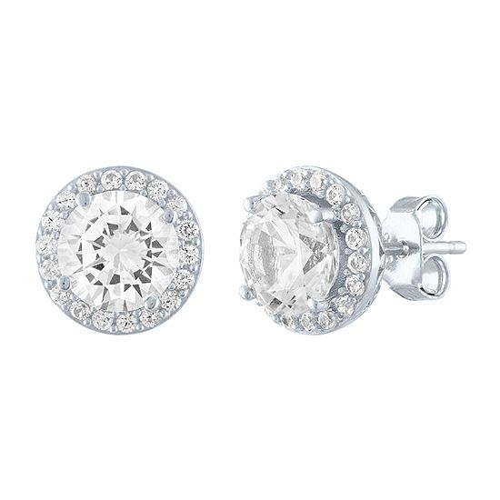 Limited Time Special!! Lab Created White Sapphire Sterling Silver 9.7mm Stud Earrings | JCPenney