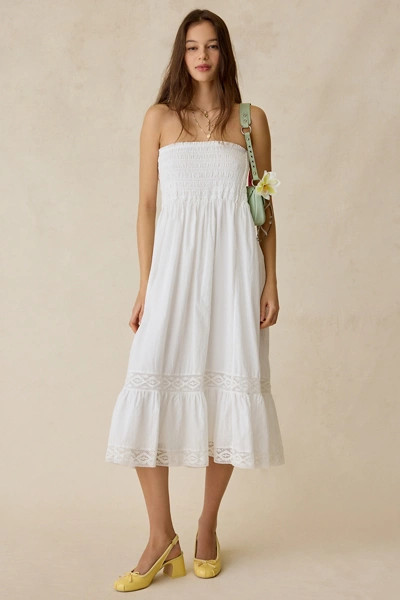 Kimchi Blue 2 For 1 Convertible Lace Trim Smocked Dress | Urban Outfitters (US and RoW)