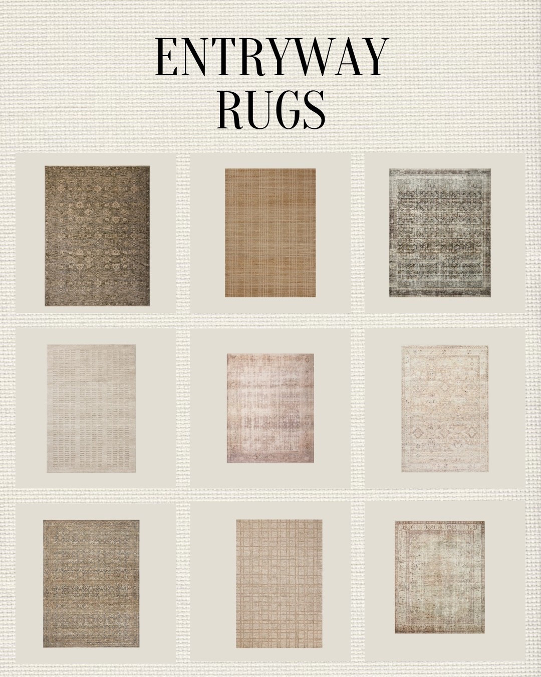 Area rugs for entryway!