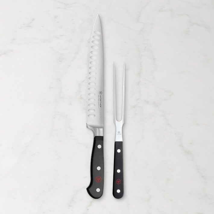 Wüsthof Classic Straight Carving Knife & Meat Fork Set | Williams-Sonoma