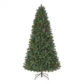 Home Accents Holiday 7.5 ft. Pre-Lit LED Festive Pine Artificial Christmas Tree T5 22HD30005 - Th... | The Home Depot
