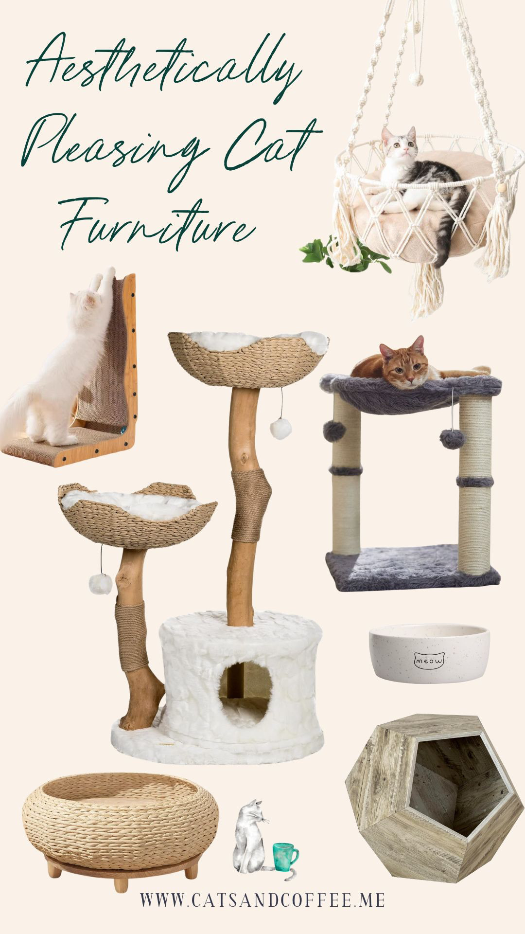 Aesthetically pleasing cat furniture -- comfy cozy cat trees, pet beds, and more that both you and your cat will love! Available from Amazon, Chewy, and more.  

 #LTKHome #LTKStyleTip #LTKPets