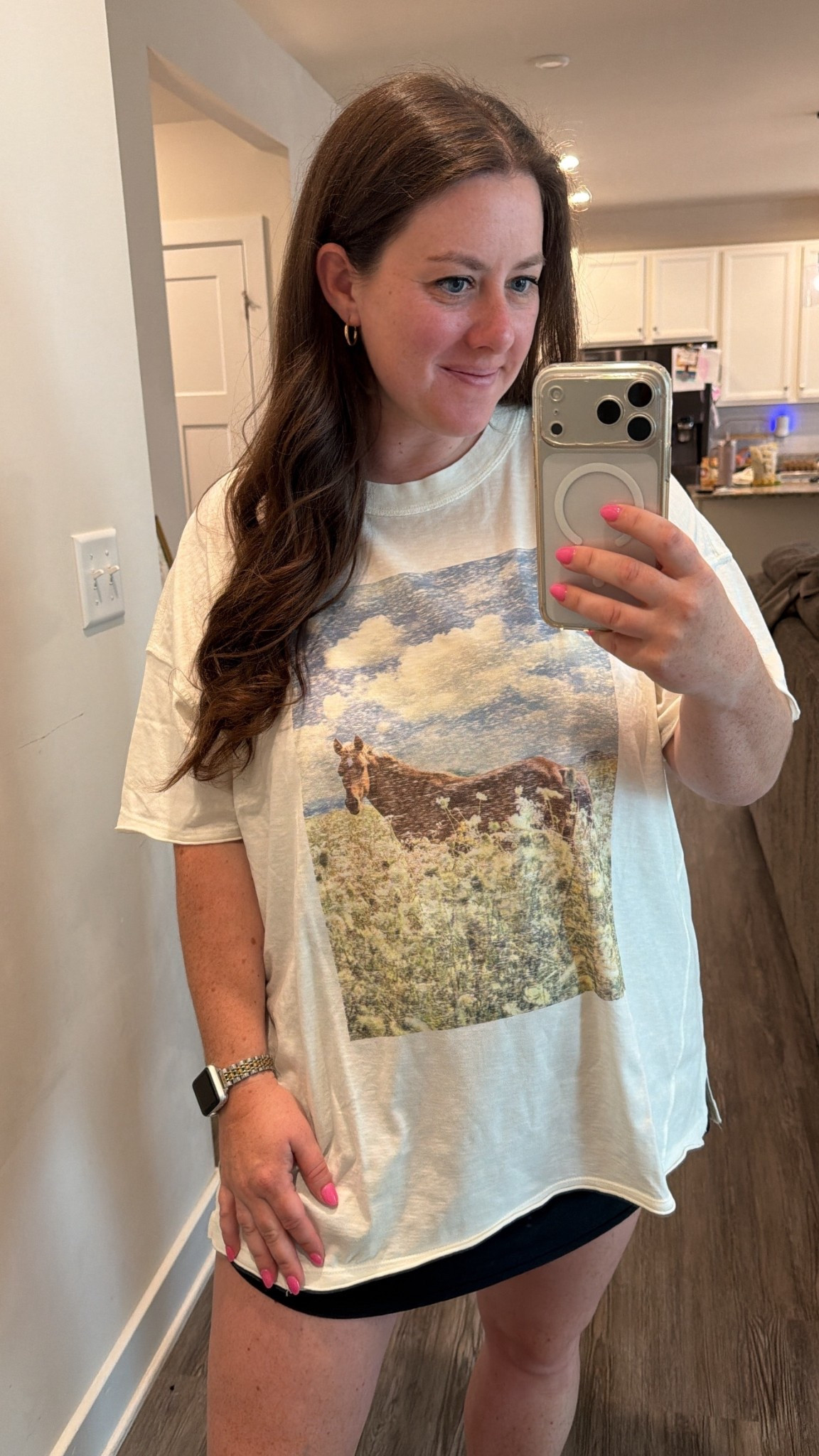 LTKxAerie!!!! The cutest horse shirt!! Wearing a L for oversized fit! 

#LTKFestival #LTKootd #LTKxAerie