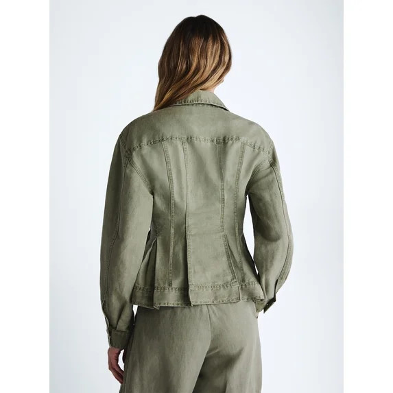 Scoop Women's Peplum Trucker Jacket, Sizes XS-XXL | Walmart (US)