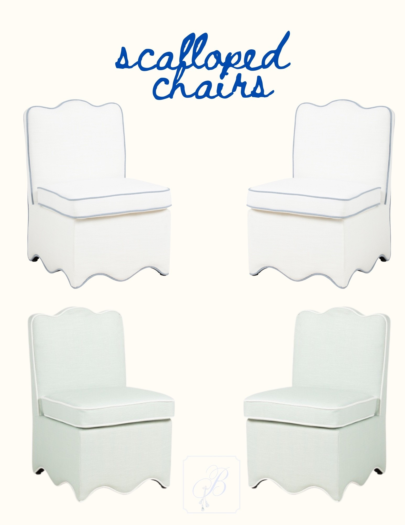 Scalloped chairs from tj maxx 