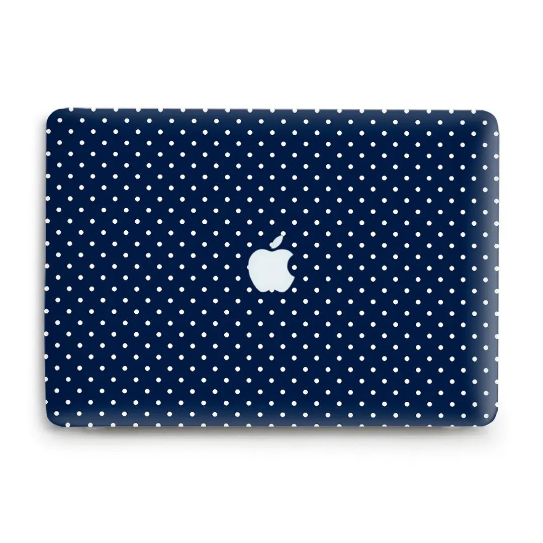 MacBook Case Aesthetic Navy Blue Simple MacBook Pro 13 MacBook Air 13 15 M2 M3 M4 Pro 14 16 Polka... | Etsy (US)