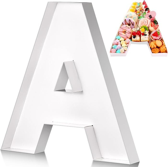 13.7inch Cardboard Letter Boxes Charcuterie Letters Board Fillable Reusable Trays Alphabet Servin... | Amazon (US)