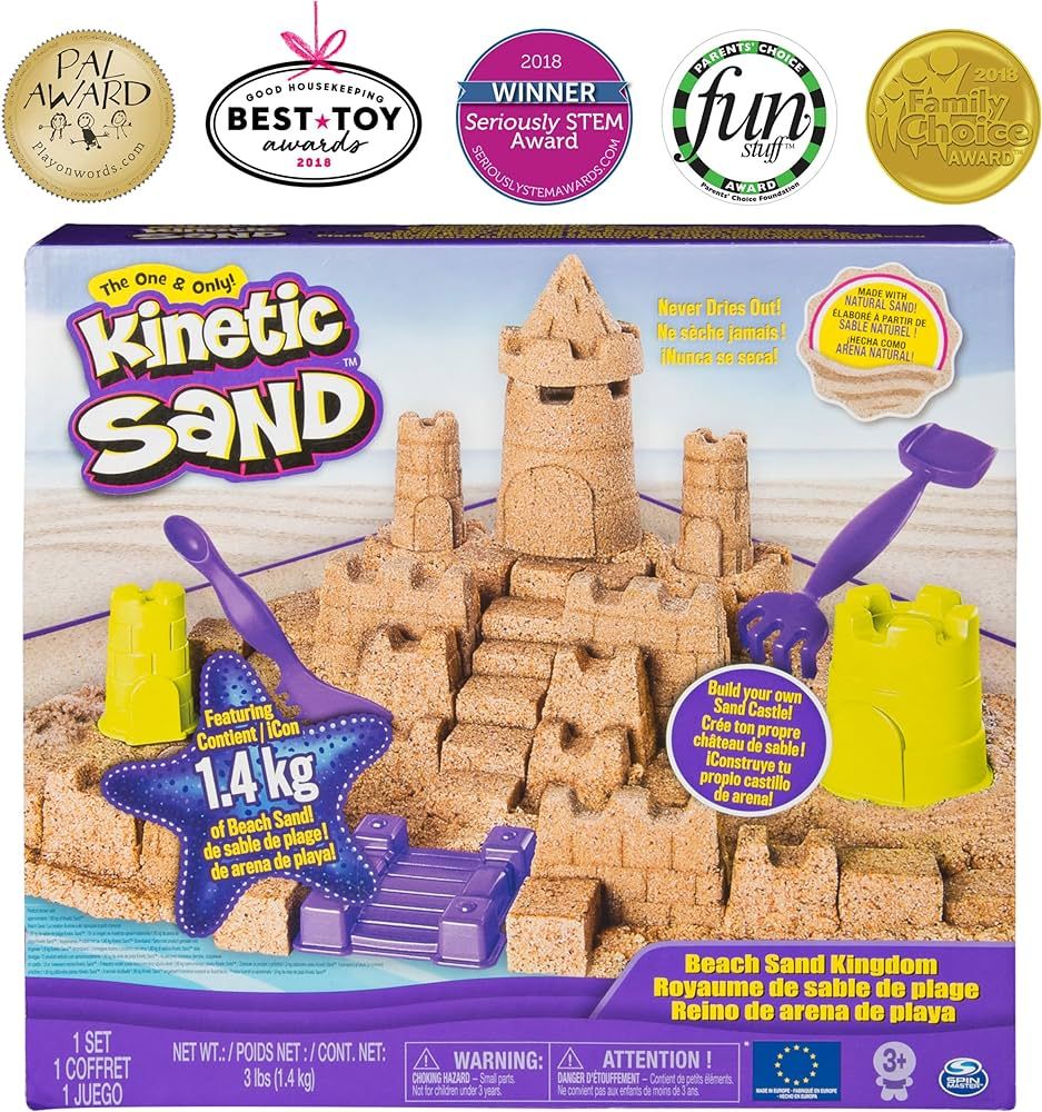 Kinetic Sand - Beach Sand Kingdom Playset with 3lbs of Beach Sand, for Ages 3 and Up | Amazon (CA)