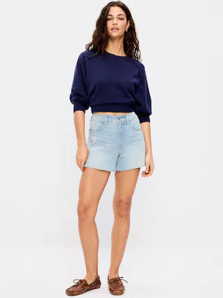 High-Waisted Wow Jean Shorts -- 4-inch inseam | Old Navy (US)