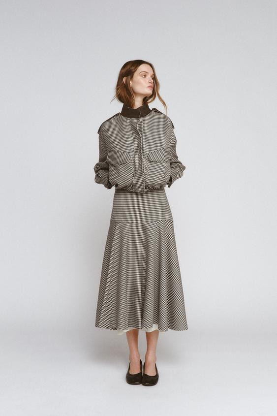 COMBINATION PLAID SKIRT ZW COLLECTION | Zara US