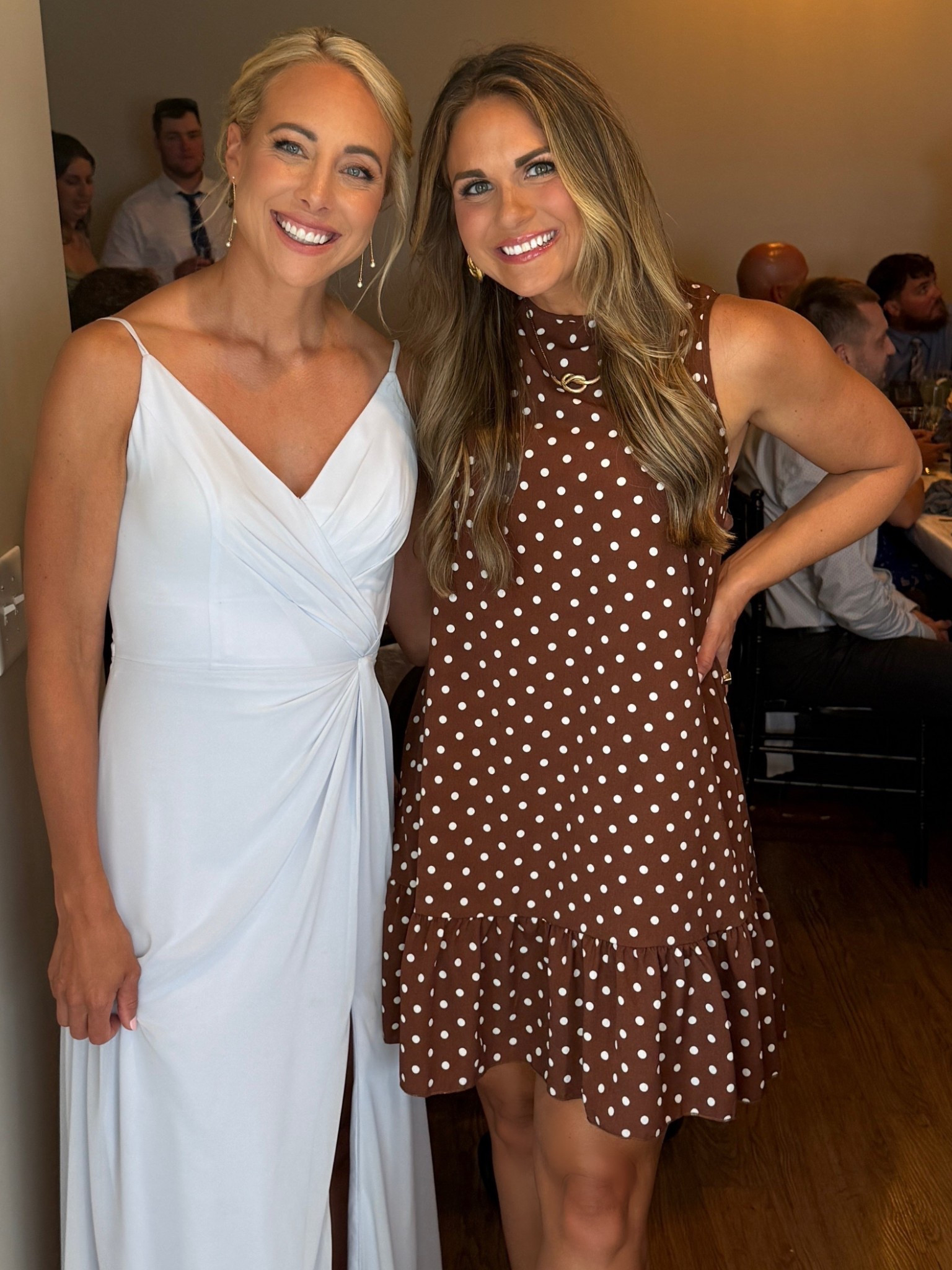 brown polka dot wedding guest dress!

#LTKSeasonal