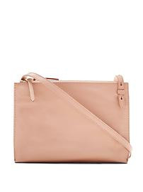 Italian Leather Double-Zip Pouch Crossbody | Banana Republic US