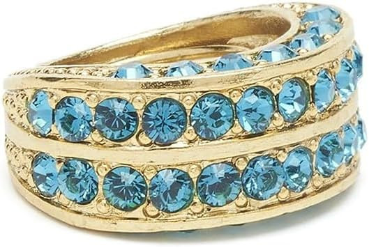 Amazon.com: Oscar de la Renta, Double Mini Hoop Ring, Denim Blue : Luxury Stores | Amazon (US)