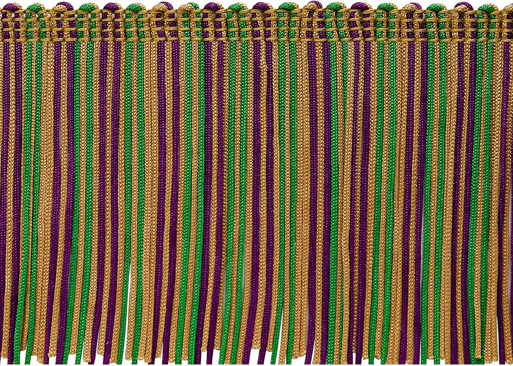Trims By The Yard 4" Multicolor Chainette Fringe Trim, Polyester-Made Decorative Fringe Trim, for... | Amazon (US)