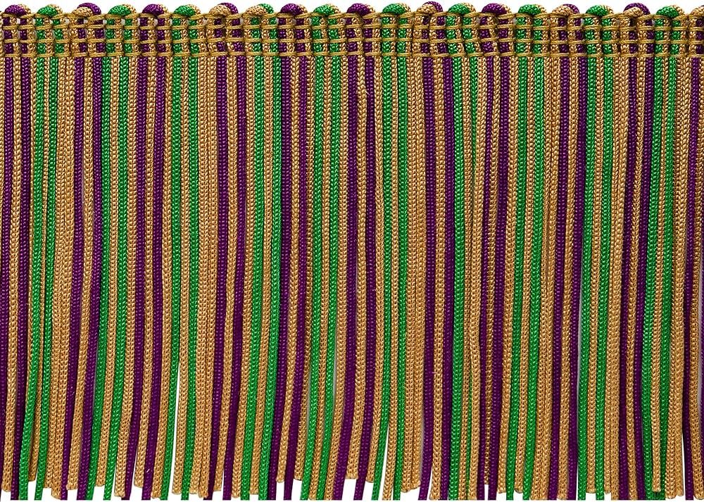 Trims By The Yard 4" Multicolor Chainette Fringe Trim, Polyester-Made Decorative Fringe Trim, for... | Amazon (US)