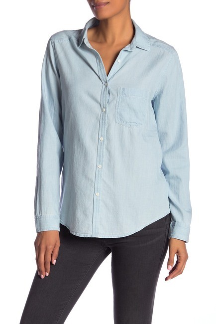 LONG SLEEVE CHAMBRAY TOP | Nordstrom Rack