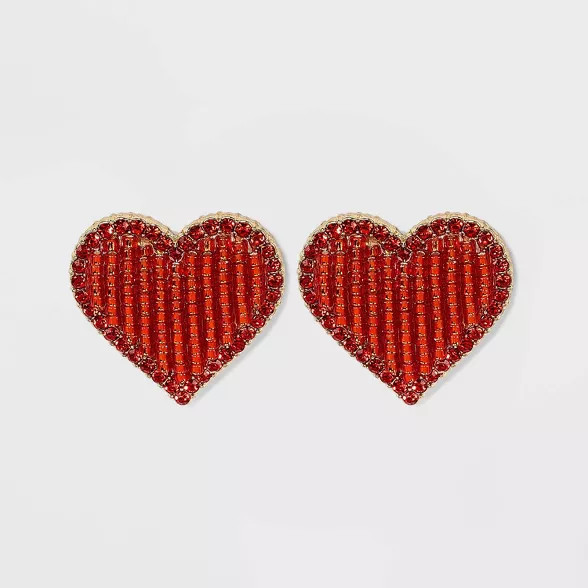 SUGARFIX by BaubleBar Beaded Heart Stud Earrings | Target