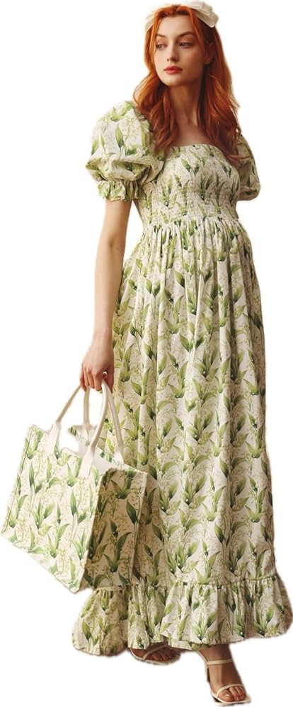 NOTHING FITS BUT Women’s Cotton 100% Kiri Pregnancy Maternity Dress, Casual Floral Maxi Materni... | Amazon (US)