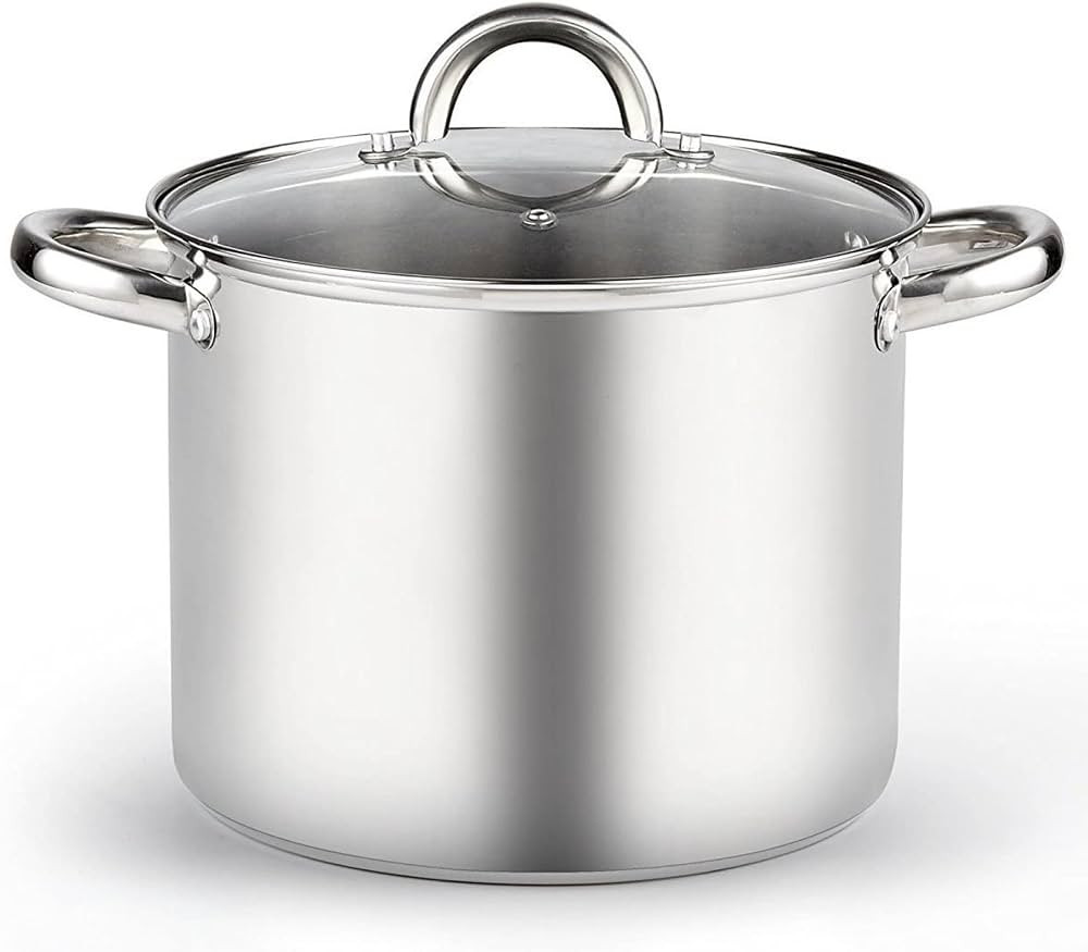 Cook N Home Stockpot with Lid, Basic Stainless Steel Soup Pot, 8-Quart | Amazon (CA)