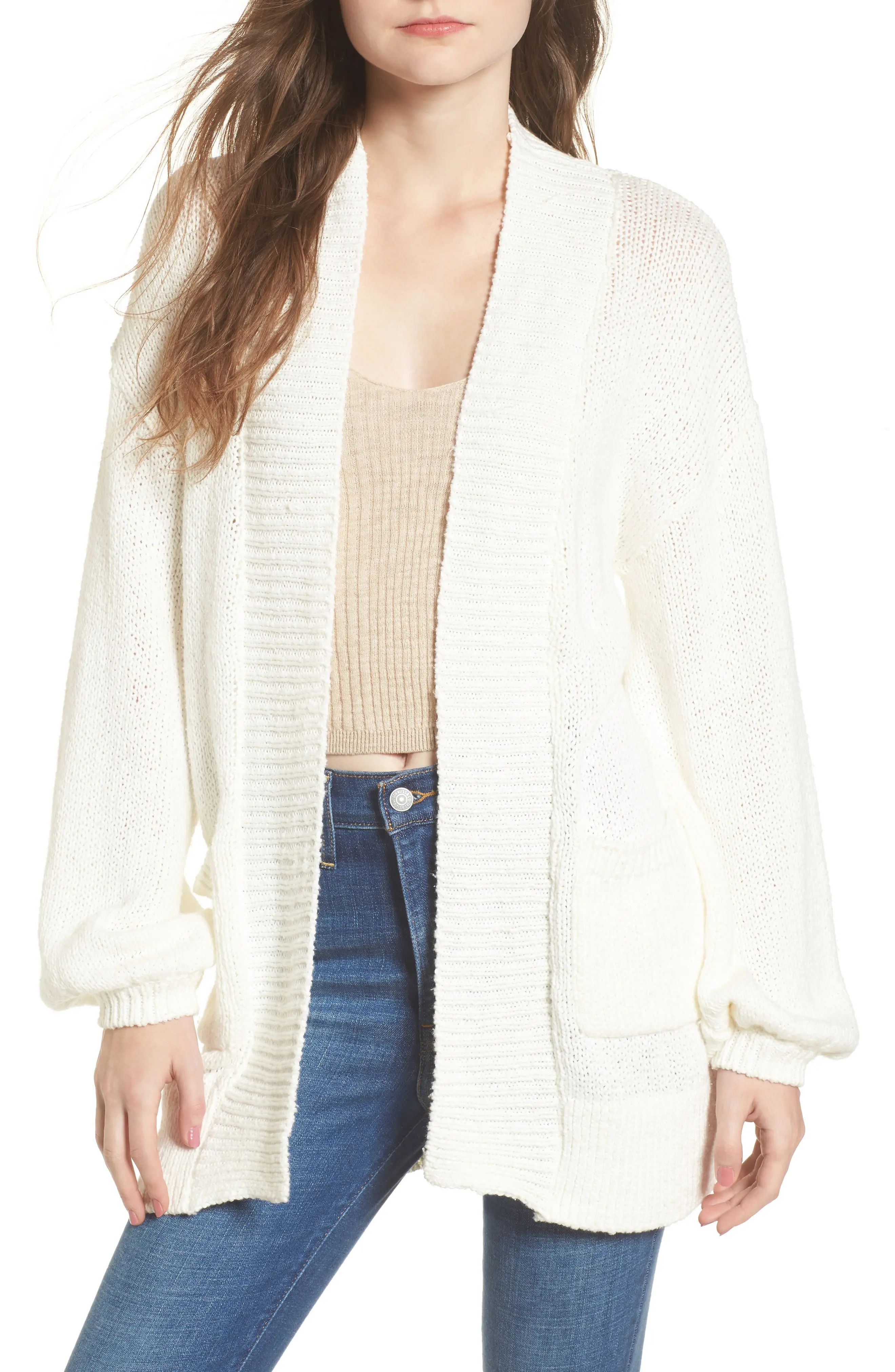 Blouson Sleeve Knit Cardigan | Nordstrom