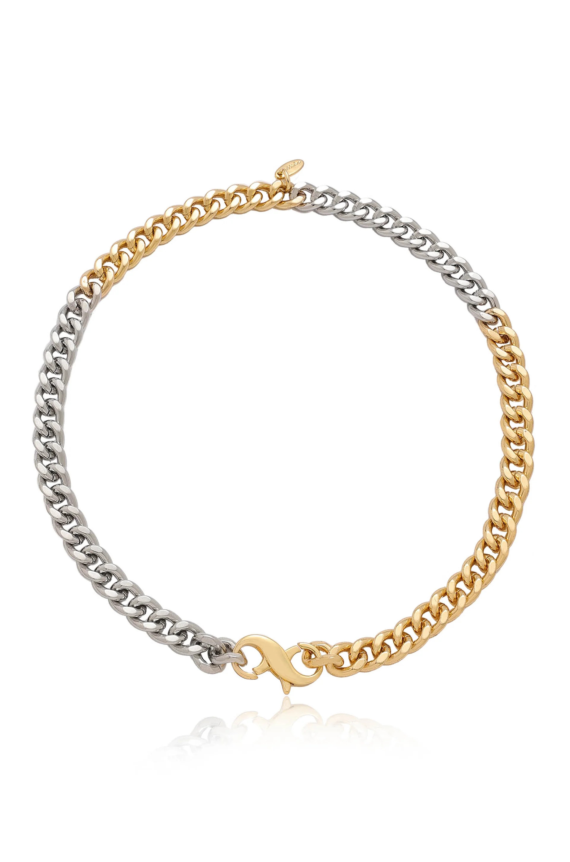 Mixed Metal Chain Link Necklace | Ettika